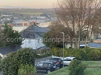 view from bedroom over Penryn River towards Falmouth